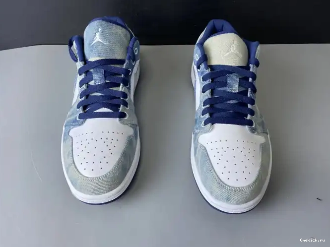 One Kick Washed Air Low Denim Jordan 1 CZ8455-100 0529